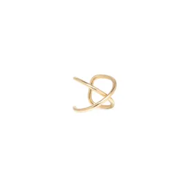 14k Gold X Crossover Ear Cuff