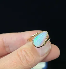 1960s Solid Opal Rose Gold Ring