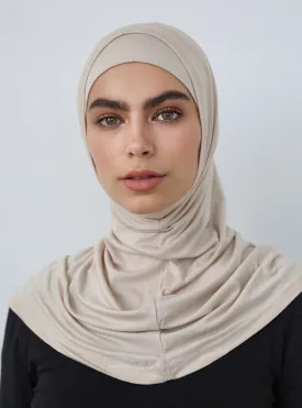 2 PIECE BEIGE COTTON SCARF