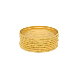 22K Gold Bangles Set of Eight, 87.8gm