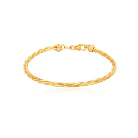 916 Gold Twisted Woven Bracelet