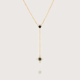 Alexandra Gold Necklace Black & White Diamonds