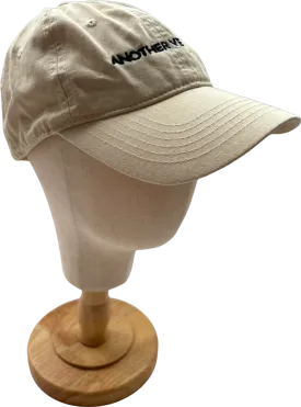 Another Version Beige Cotton Baseball Cap One Size