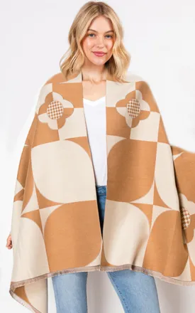 AS509 WOVEN ABSTRACT PATTERN OVERSIZED SCARF