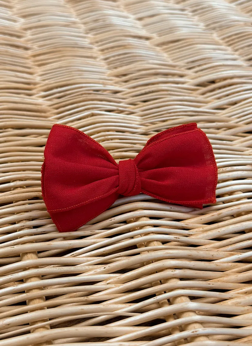 Big Bow Linen Clip