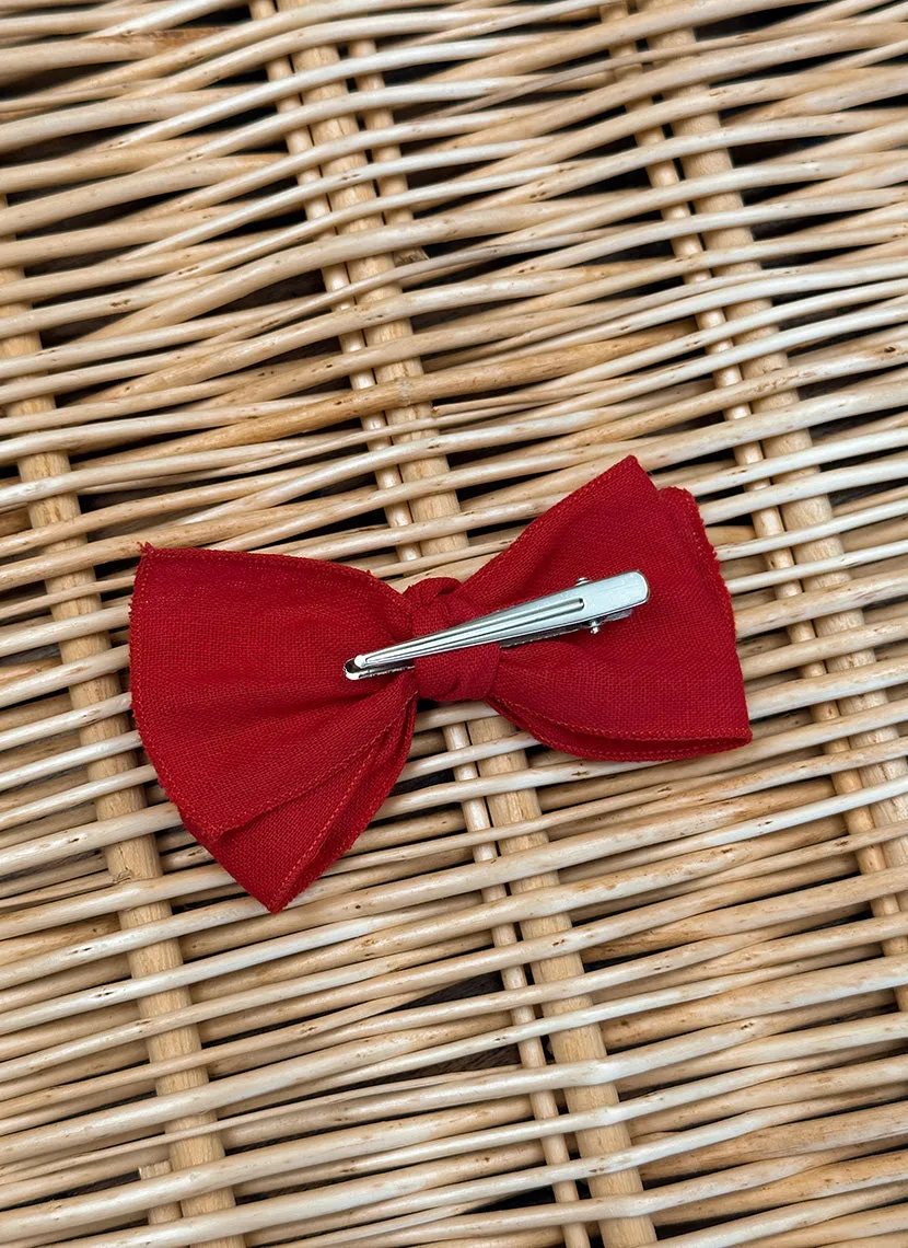 Big Bow Linen Clip