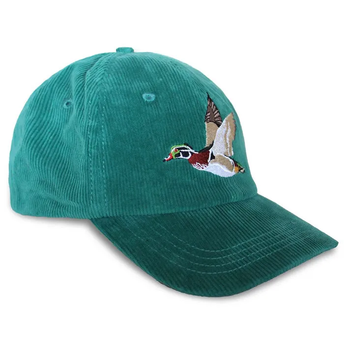 Bird Collective Wood Duck Corduroy Hat, Teal