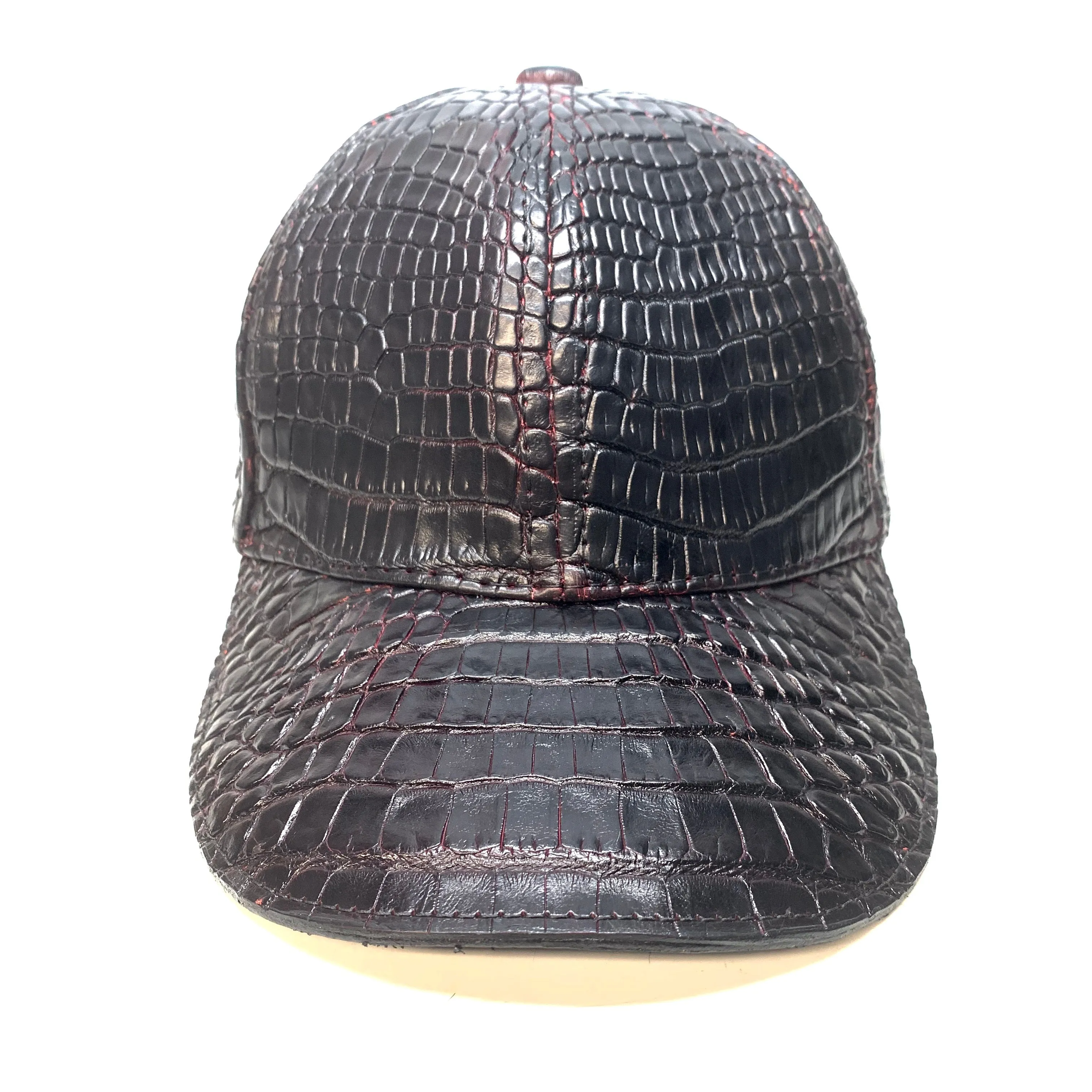 Black Cherry All Over Alligator body Strap-back Hat