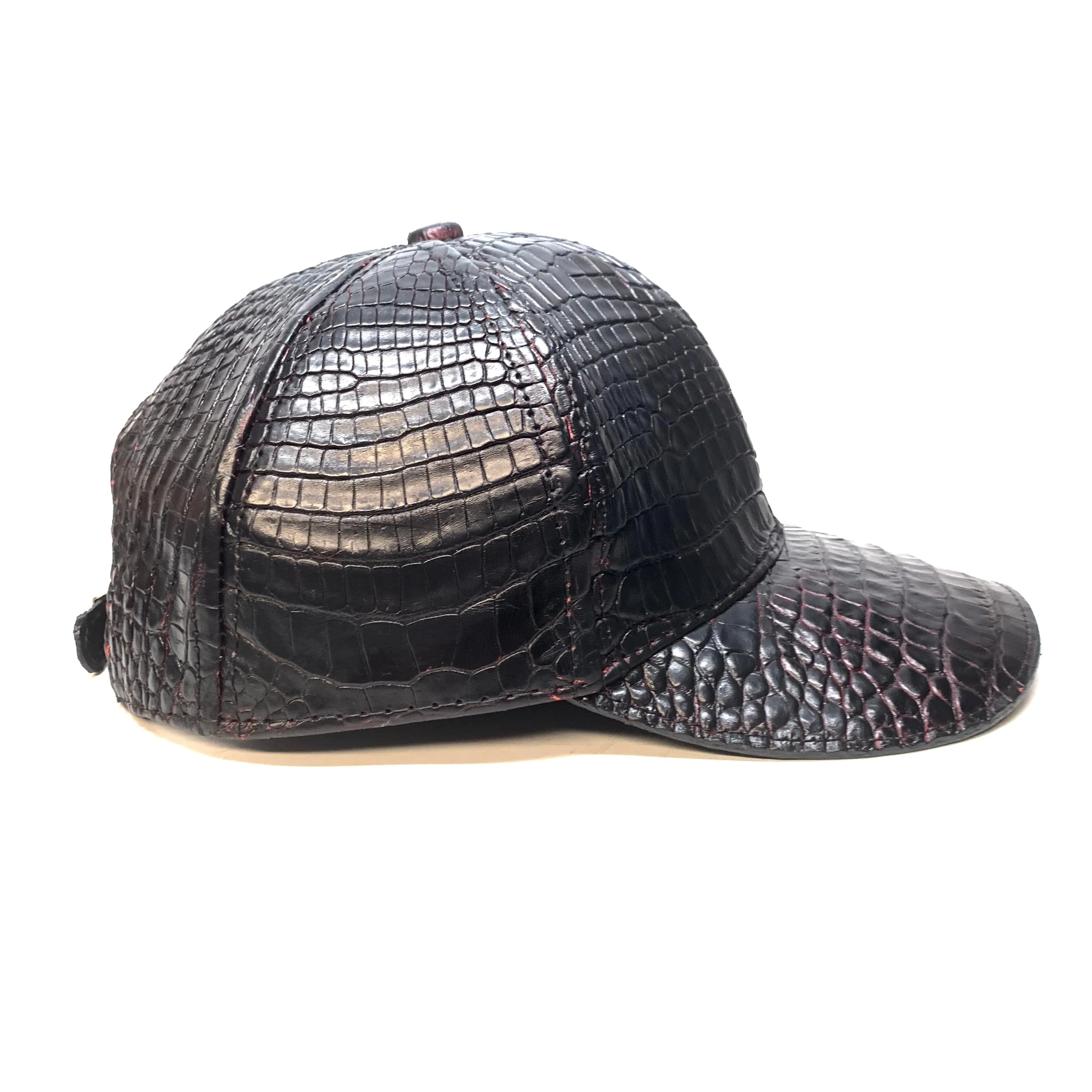 Black Cherry All Over Alligator body Strap-back Hat