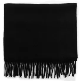 Black Pure Lambswool Scarf