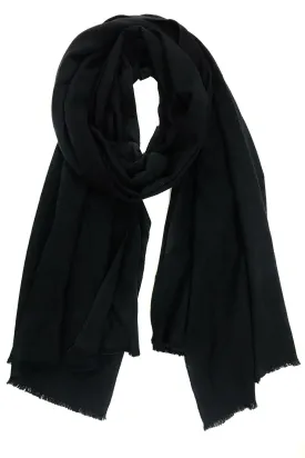 Black Silk Cashmere Men Scarf