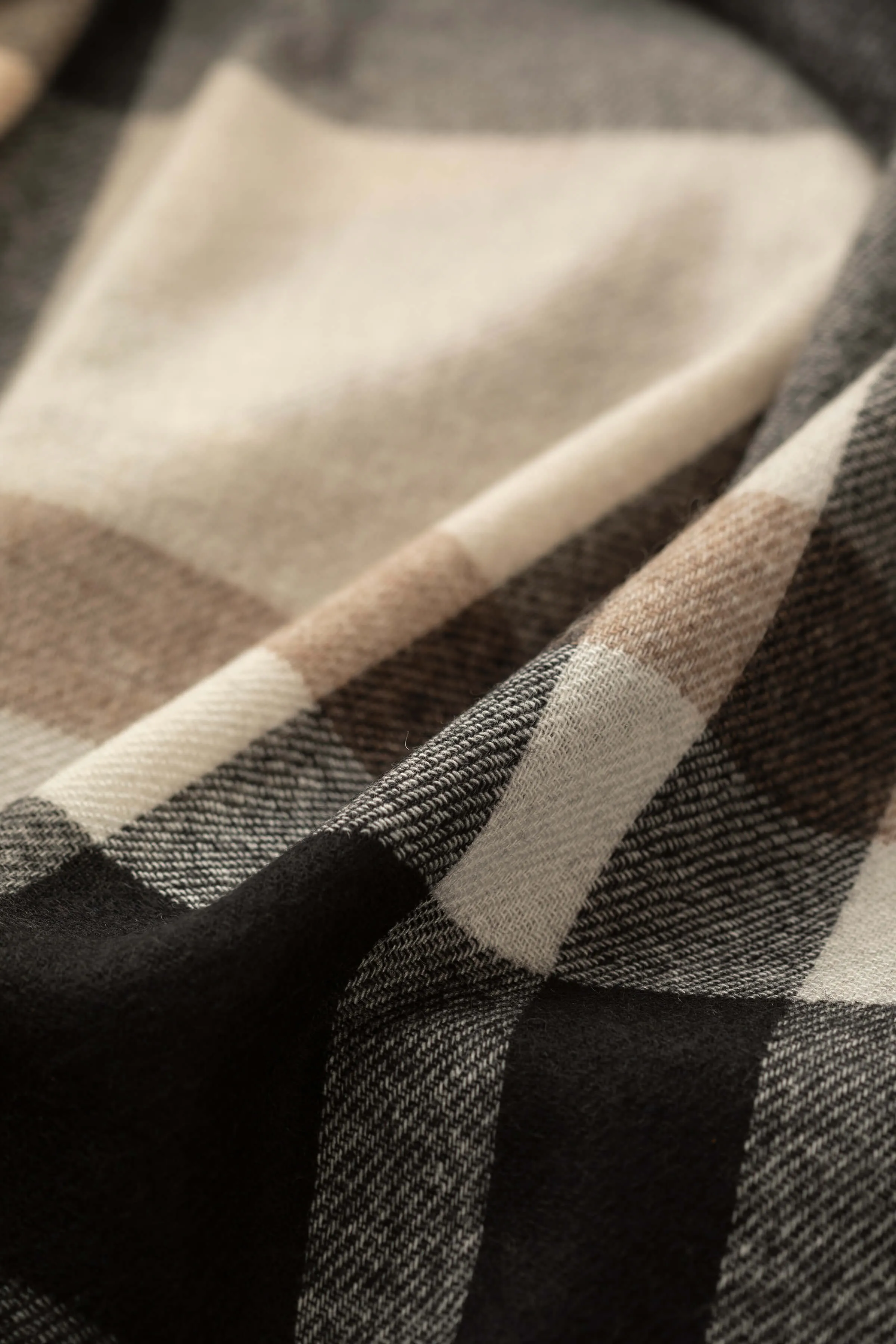 Block Check Lightweight Cashmere Stole