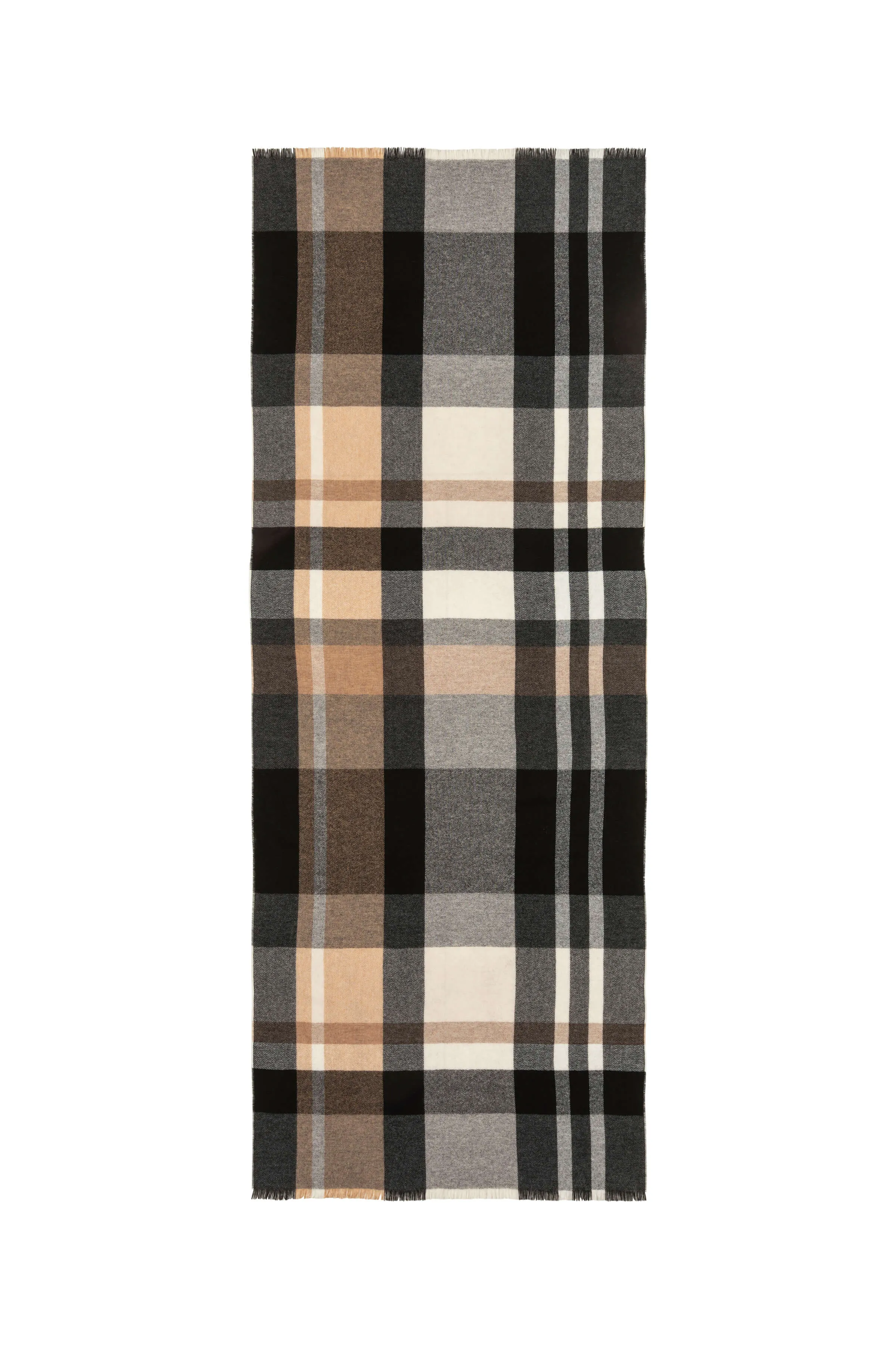 Block Check Lightweight Cashmere Stole