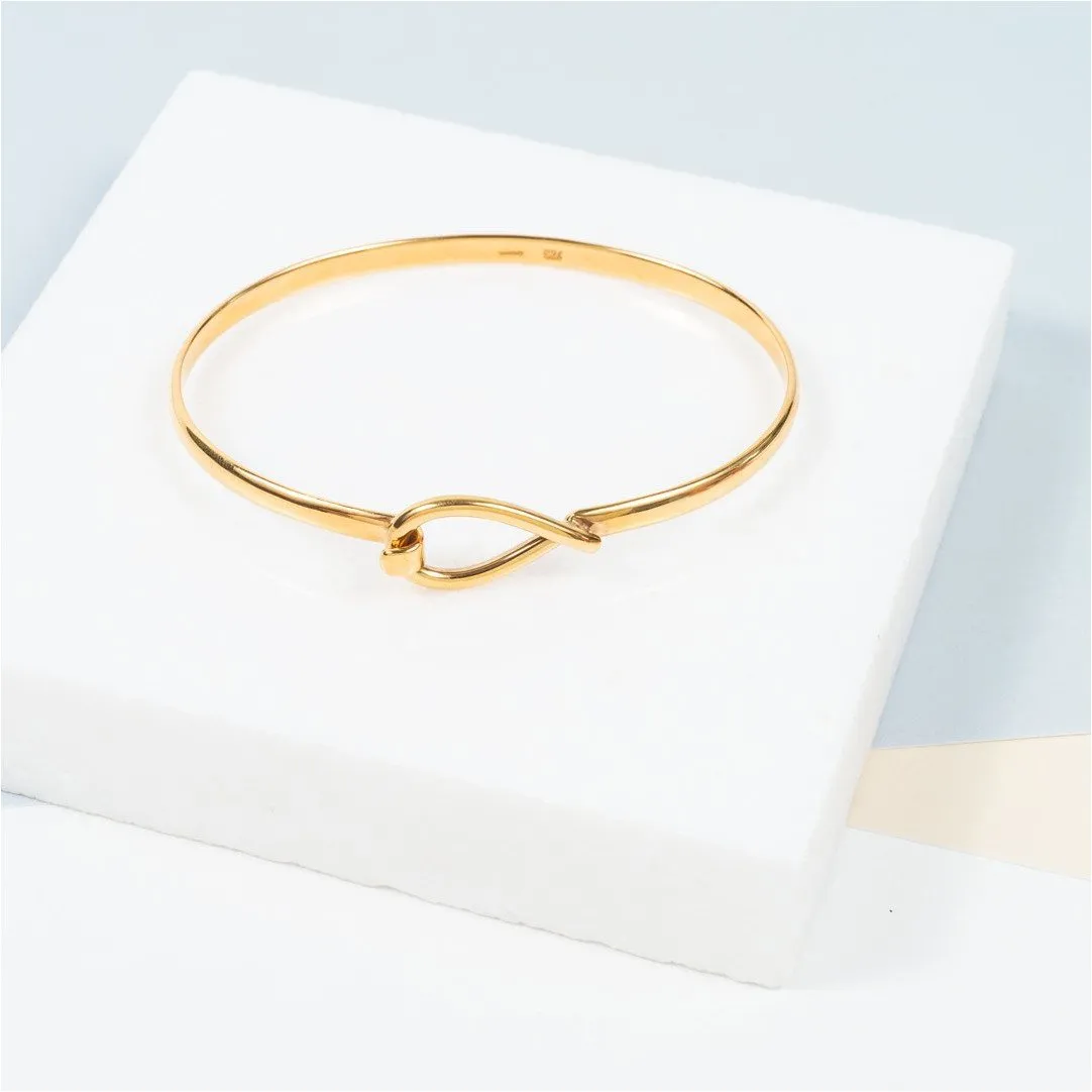 Elegant Gold Vermeil Tear Drop Bangle by Bolton - Exquisite Jewelry for Timeless Style