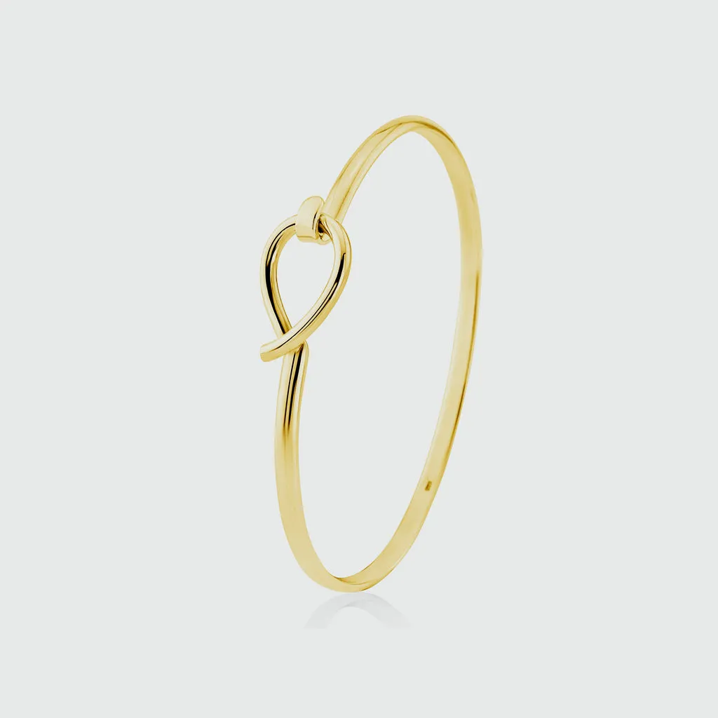 Elegant Gold Vermeil Tear Drop Bangle by Bolton - Exquisite Jewelry for Timeless Style