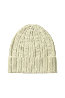 Cable & Rib Cashmere Beanie