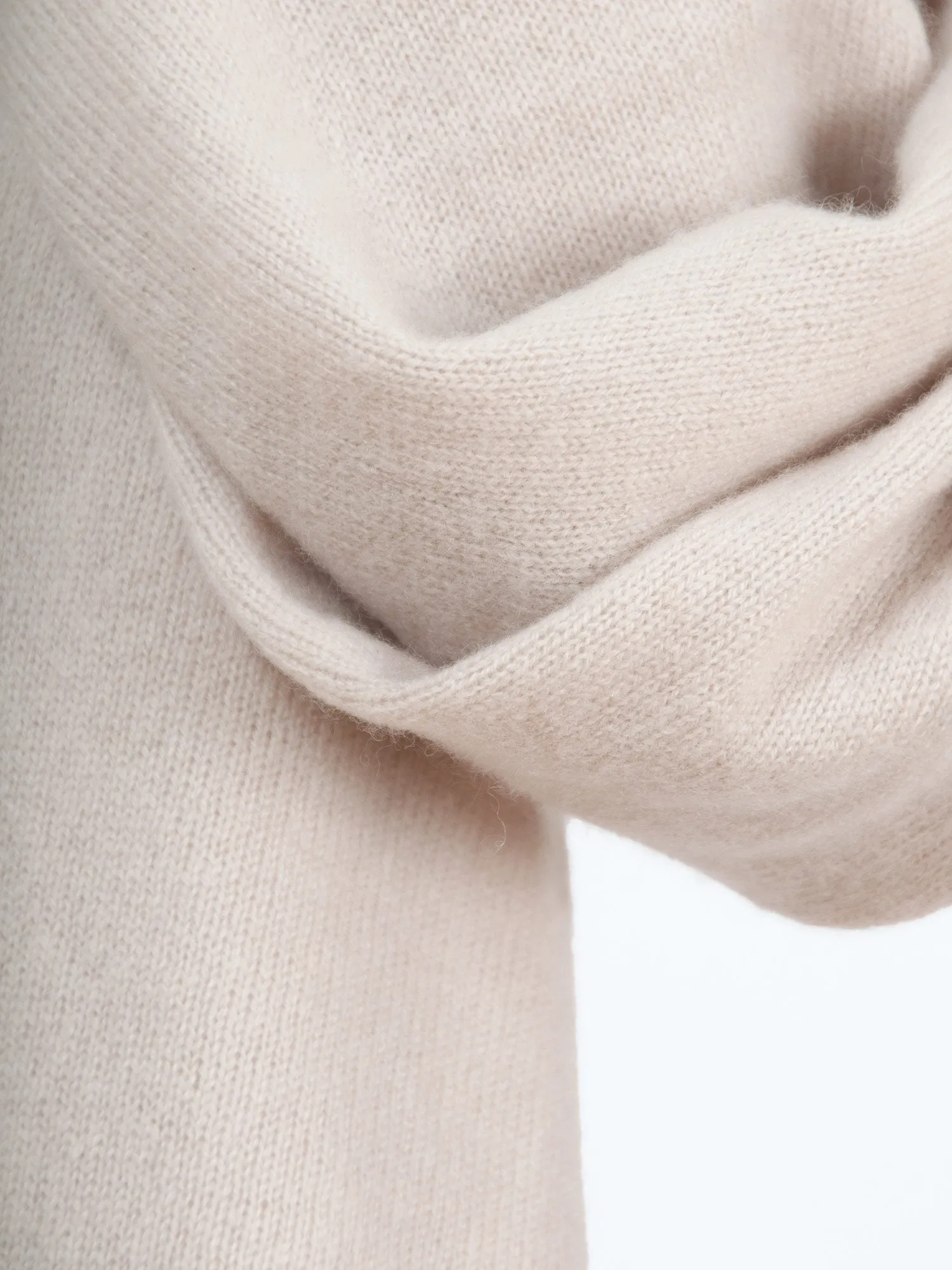 Cashmere scarf "Signature" - pearl