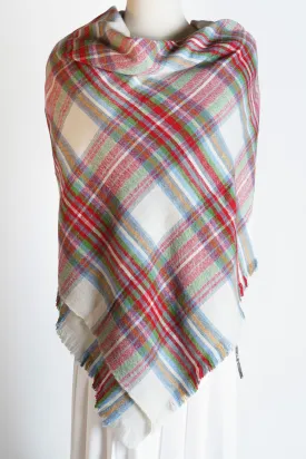 Cashmere Shawl in Classic Plaid Design