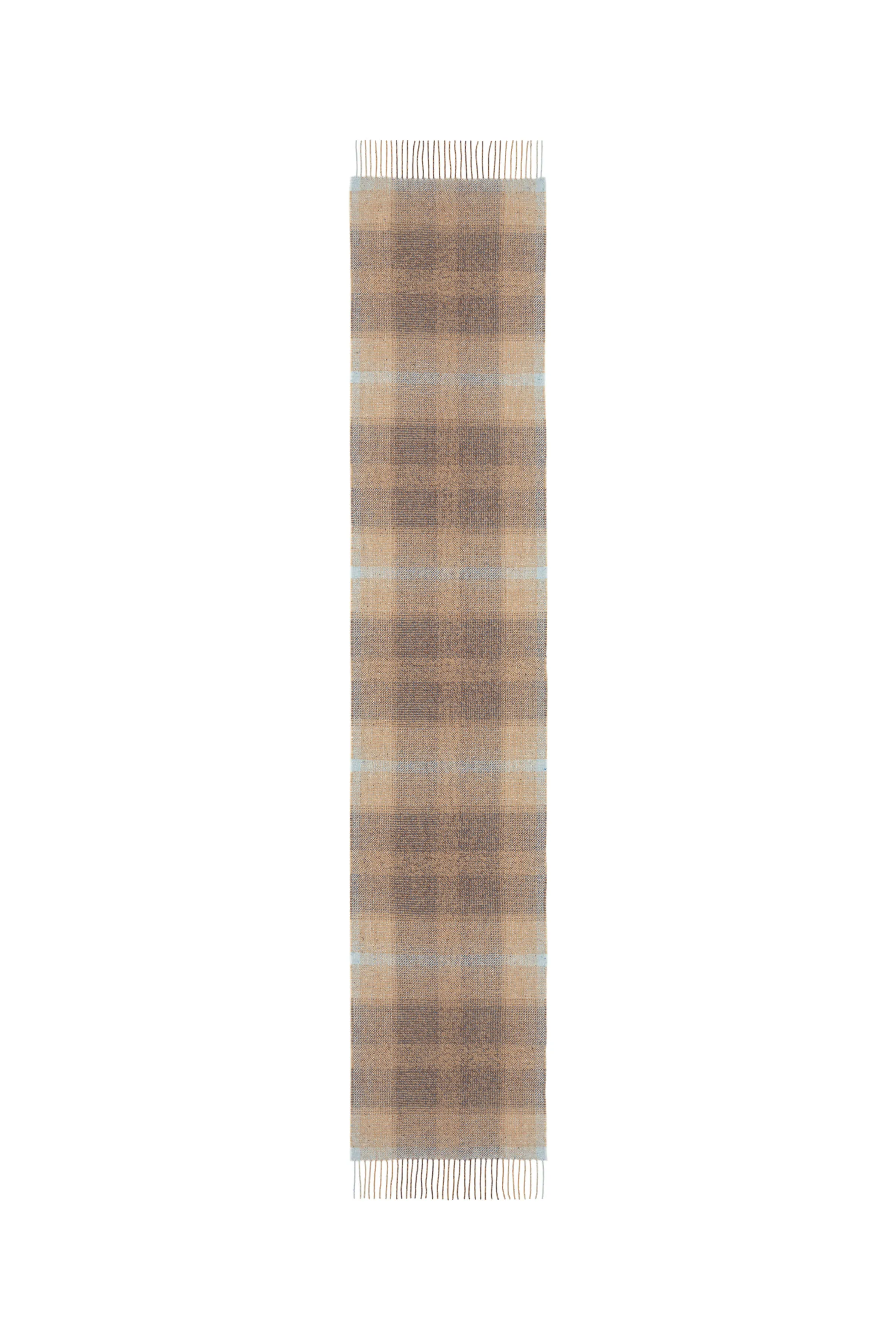 Cashmere Silk Blurred Check Scarf