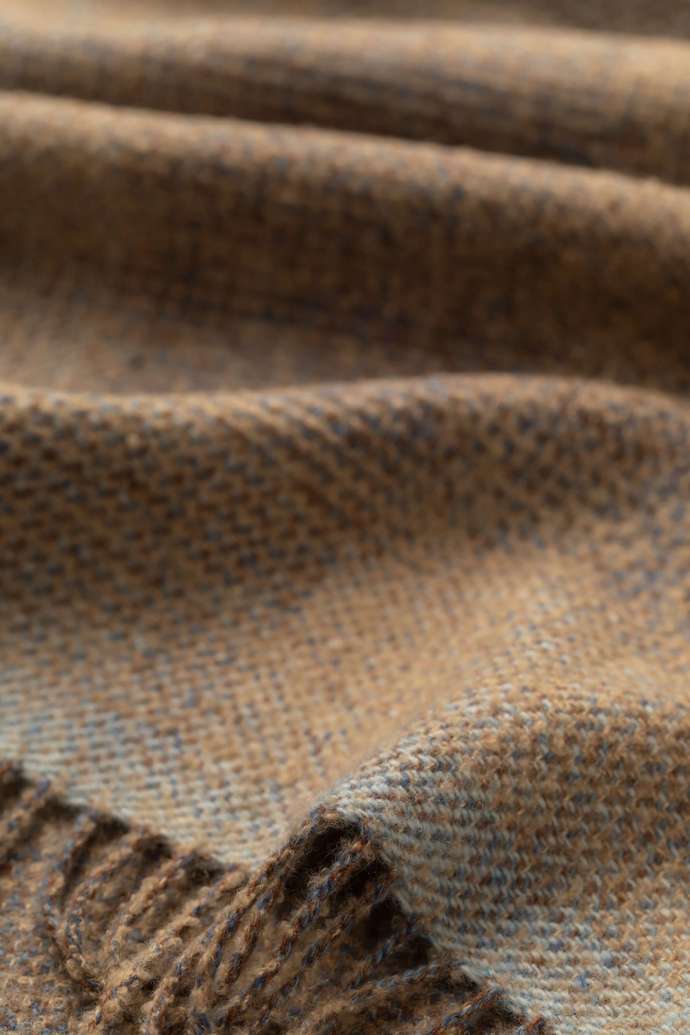 Cashmere Silk Blurred Check Scarf