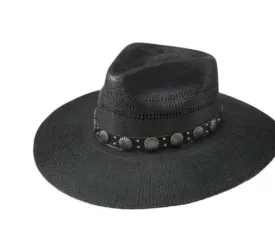 Charlie 1 Horse Sure Shot Black Straw Hat