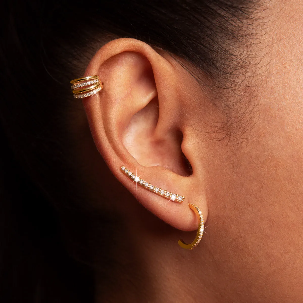 Clam Gold Ear Cuff