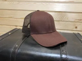 Cotton PonyTail Hat - Brown