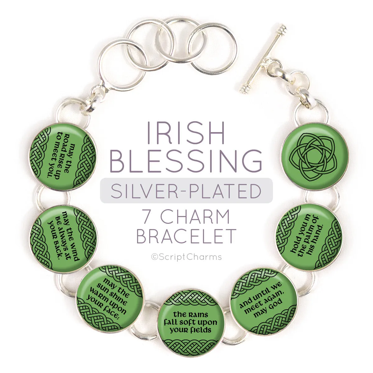 Dóchas – Irish "Hope" Celtic Rose Silver-Plated Necklace & Bracelet