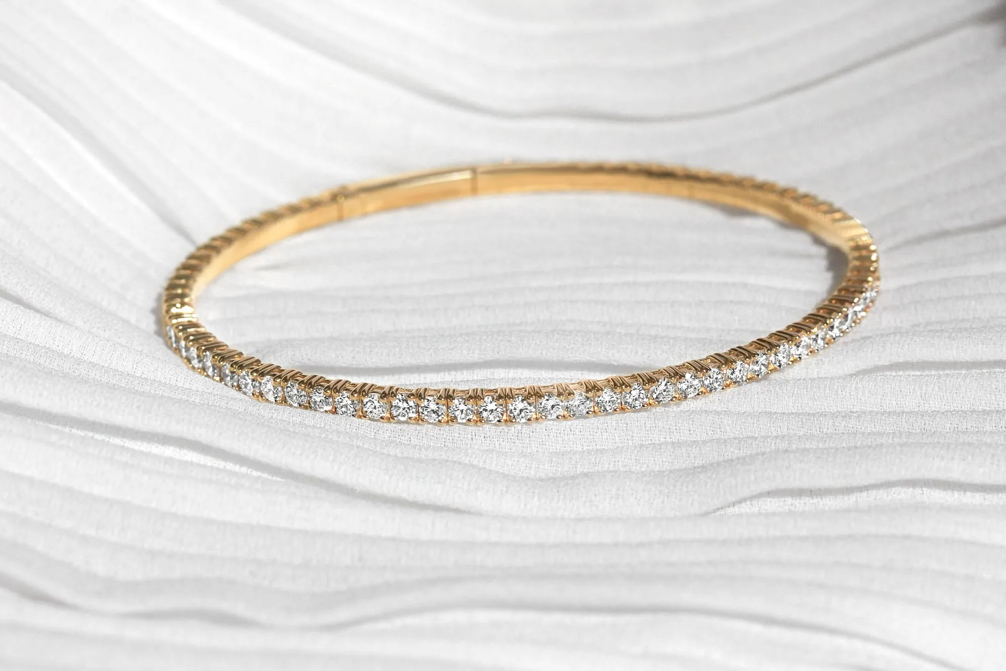 Flexible Diamond Eternity Bangle