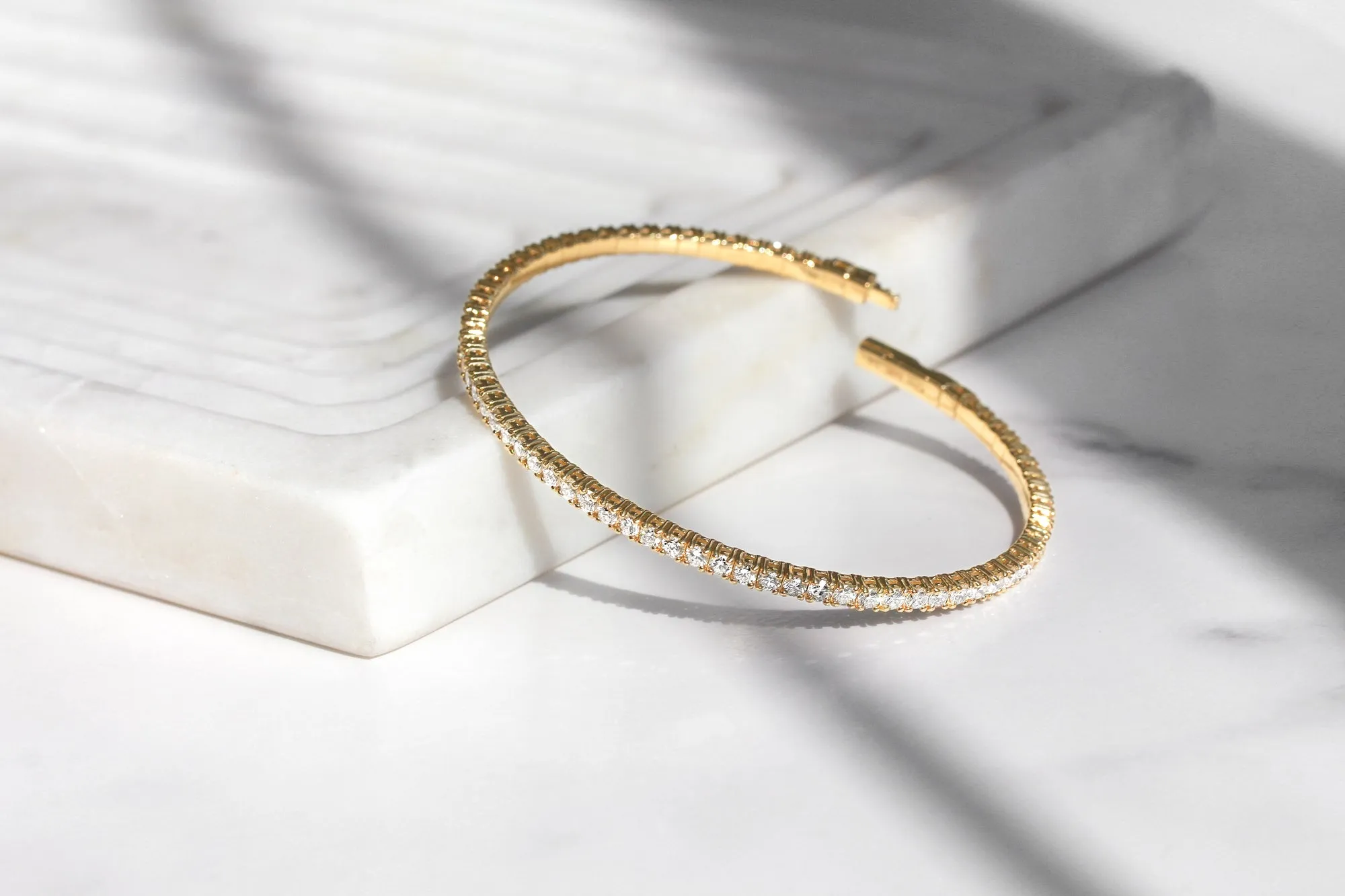 Flexible Diamond Eternity Bangle