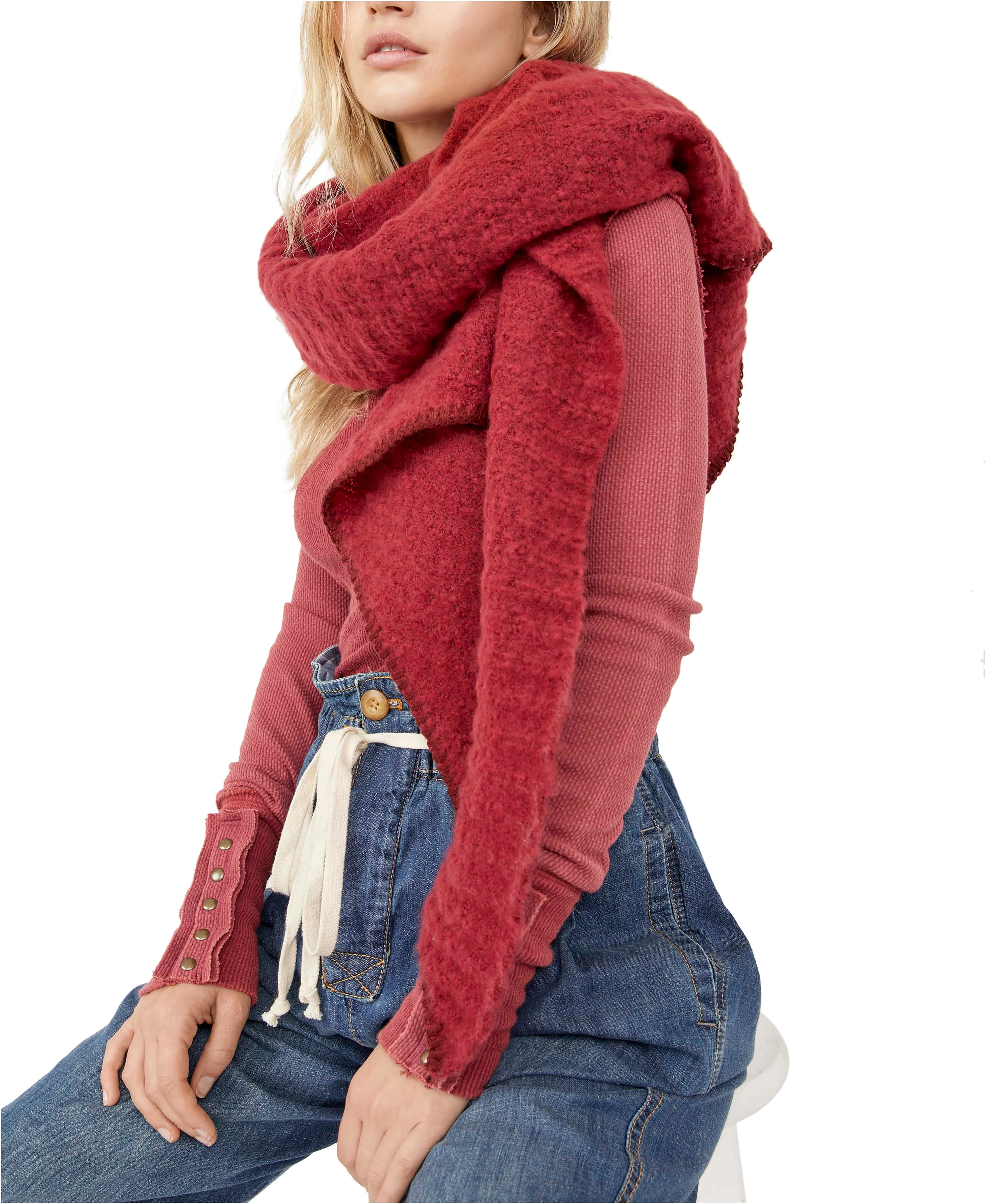 Free People Ripple Recycled Blend Blanket Scarf