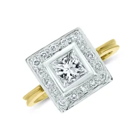 Gatsby Engagement Ring (0.95 ct Diamonds) in Gold