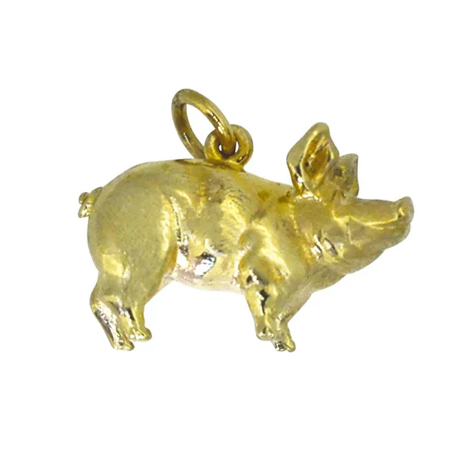 Gold Pig Charm