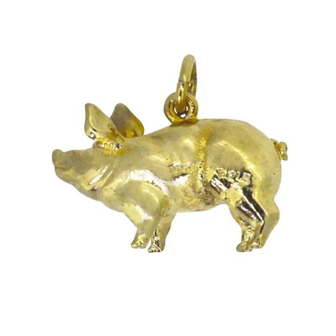 Gold Pig Charm