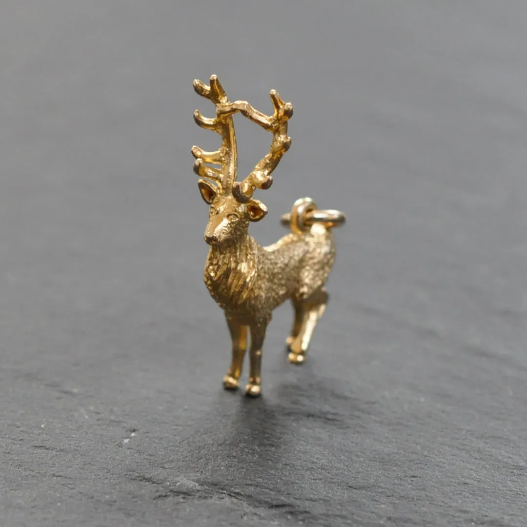 Gold Stag Charm