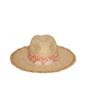 Natural and Coral Seaside Continental Hat - Optimal Title Optimization