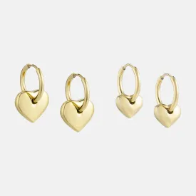 Heart Hoop Earrings Set - Mom & Mini