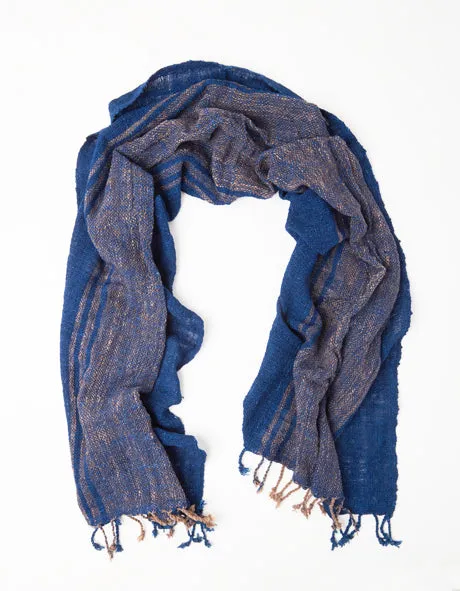 Indigo Oatmeal Scarf