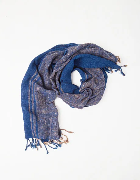 Indigo Oatmeal Scarf