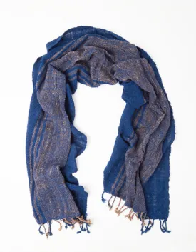 Indigo Oatmeal Scarf