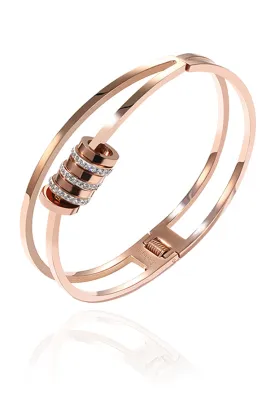 Jordana Flow Rings Double-layer Spring Hinged Bangle