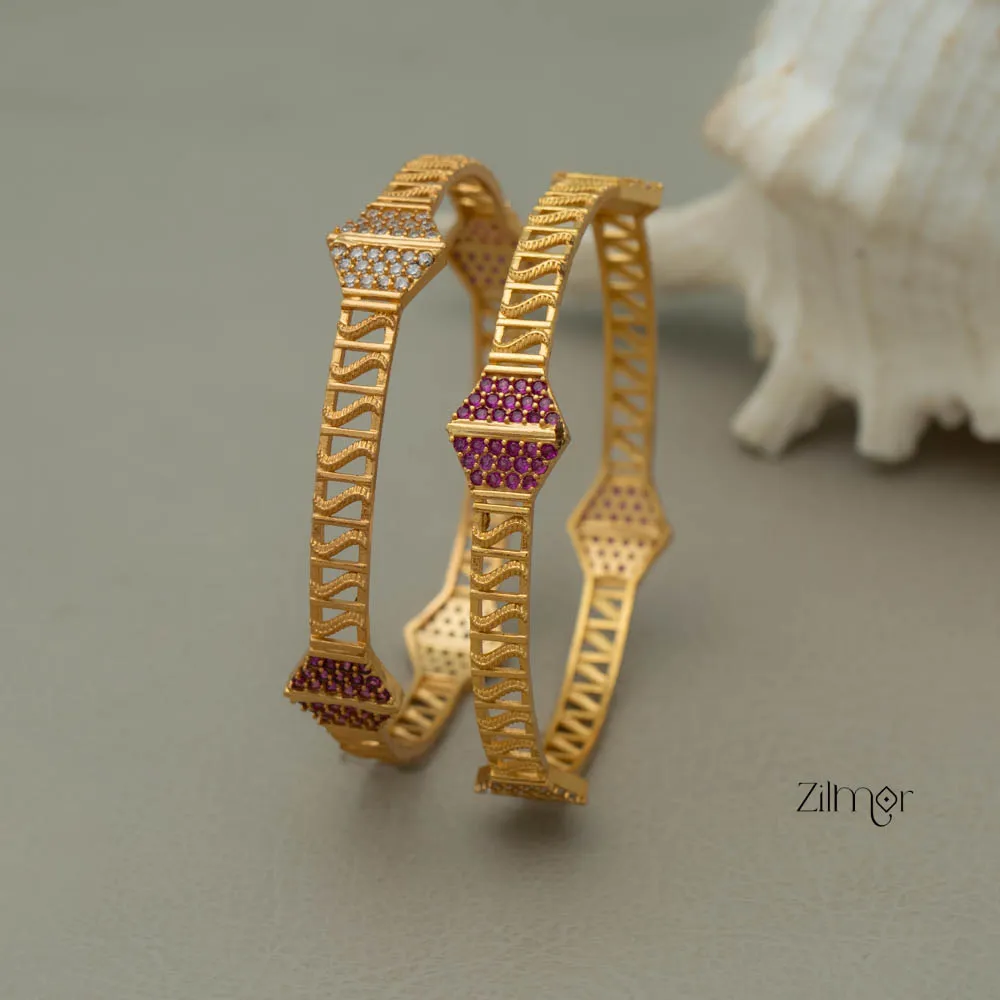 KI101178 - AD stone Bangle (Pair)