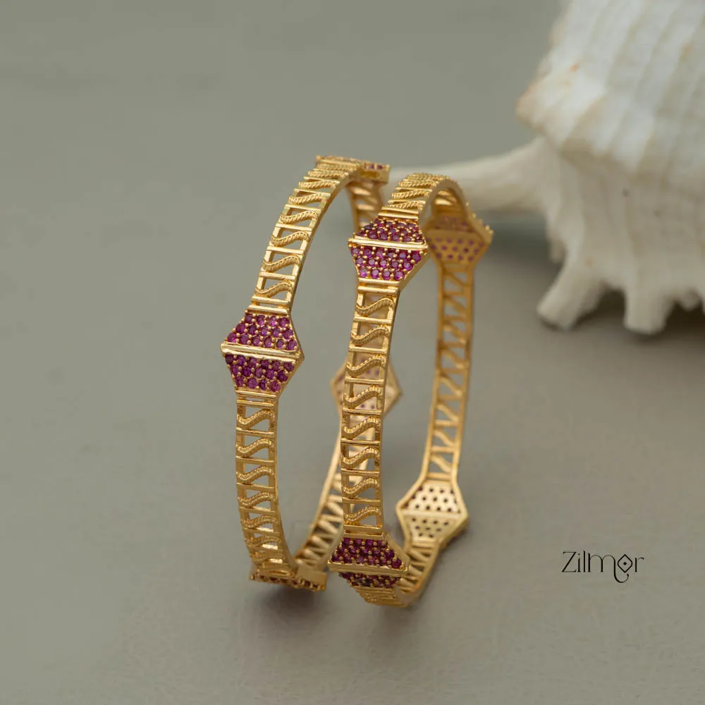 KI101178 - AD stone Bangle (Pair)