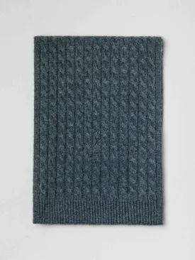 Knitted scarf in the Rain Forest color