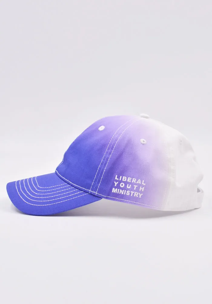 LIBERAL YOUTH MINISTRY LYM03K011-1 LOGO EMBROIDERED BASEBALL CAP PURPLE/WHITE