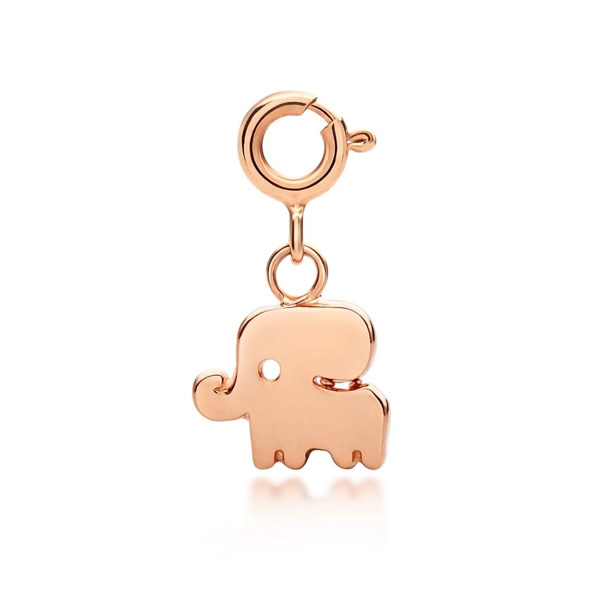 Little Good Luck Elephant Charm - Rose Gold