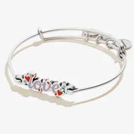 'Love' Inline Charm Bangle