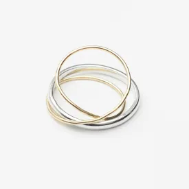 Orbit Ring - 9kt Gold & Sterling Silver