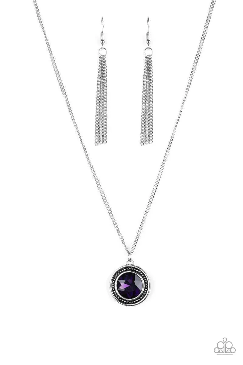 Paparazzi  Accessories - Mega Money #N828 Box 9 - Purple Necklace