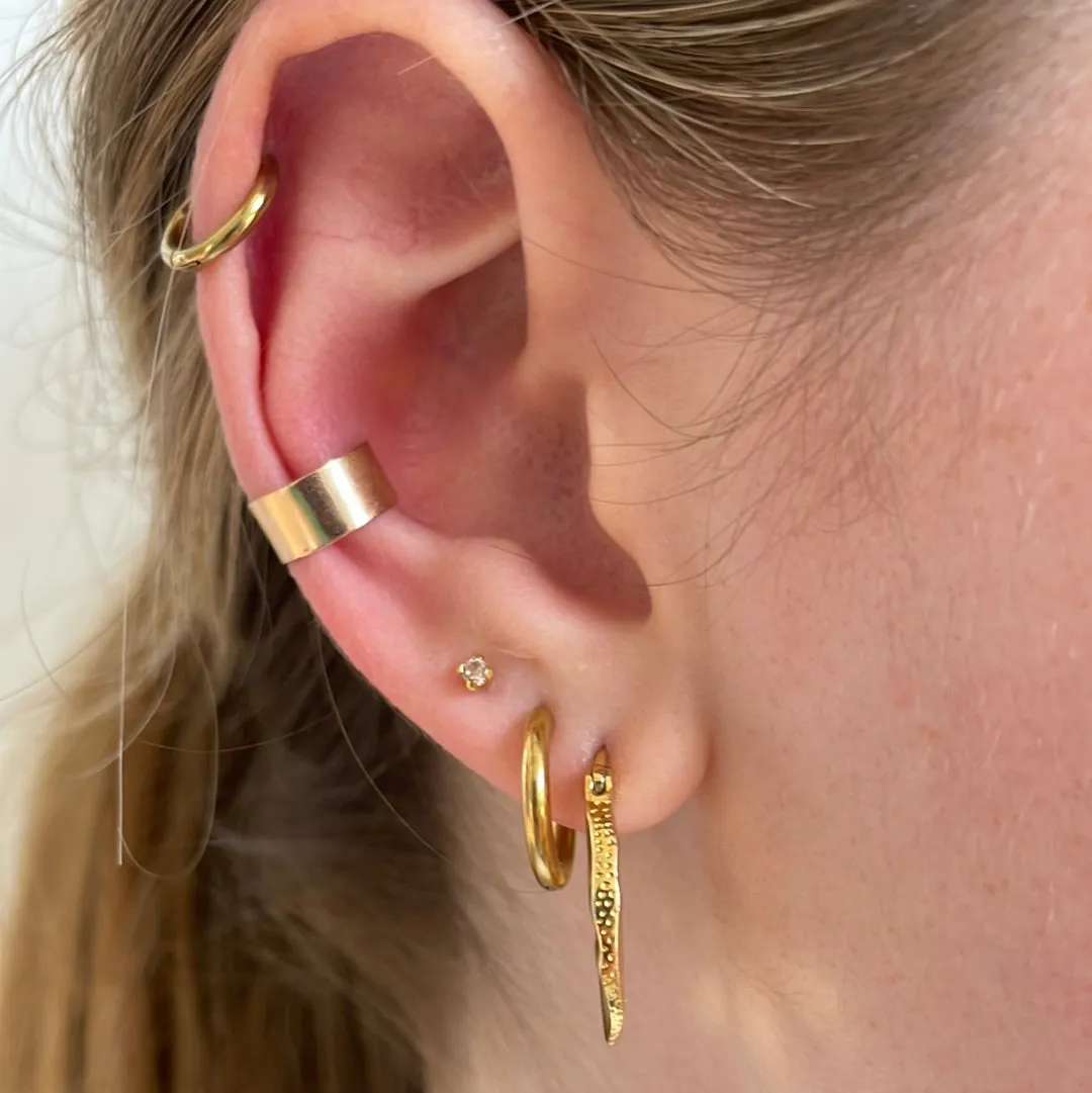 Plain Ear Cuff Set Of 3 - Gold